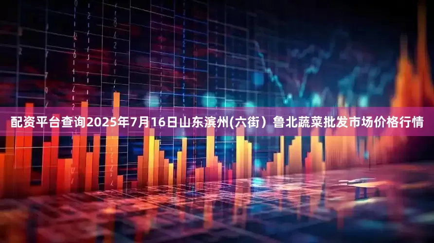 配资平台查询2025年7月16日山东滨州(六街)鲁北蔬菜批发市场价格行情